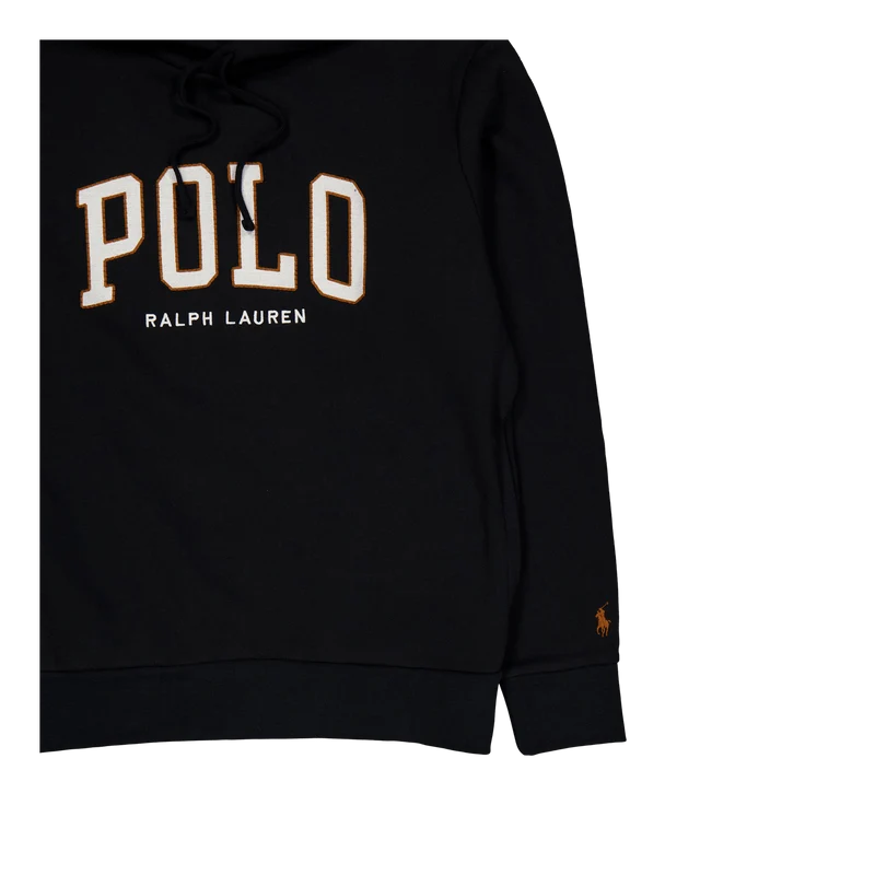 The RL Fleece Logo Hoodie Polo Black