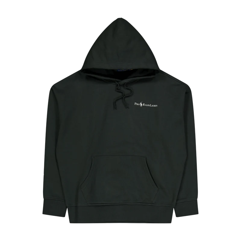 Relaxed Fit Logo Fleece Hoodie Faded Black Canvas