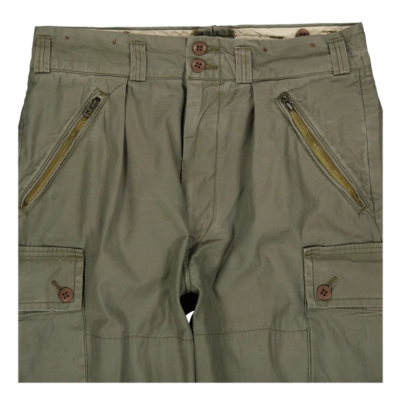 Baggy Fit Reverse-Sateen Cargo Pant Thermal Green