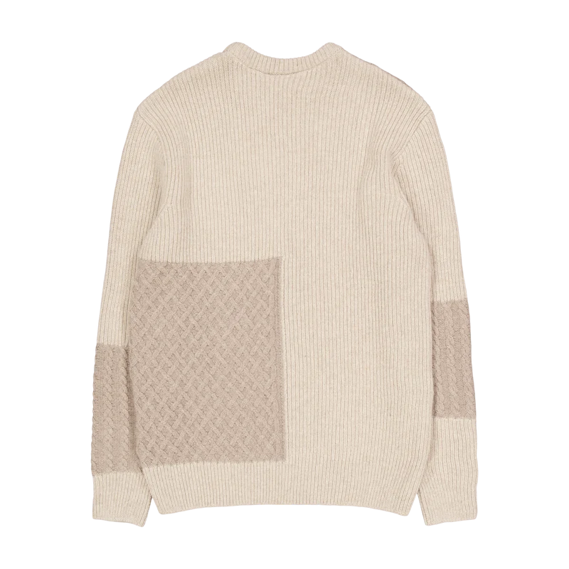 Walnut Patchwork Knit Khaki