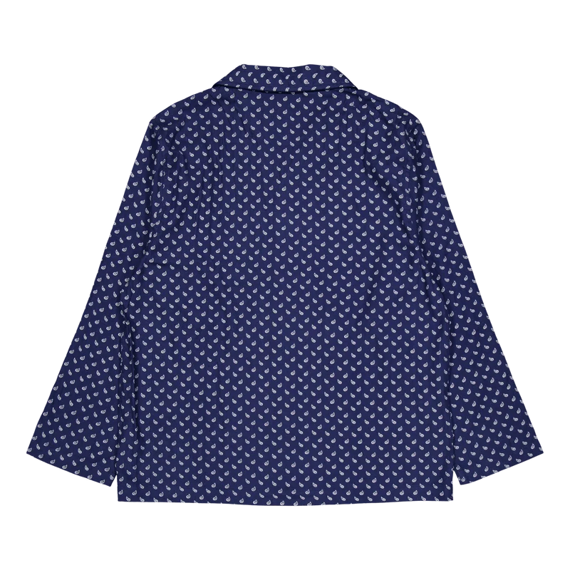 Plaid Flannel Pajama Set Navy Plaid