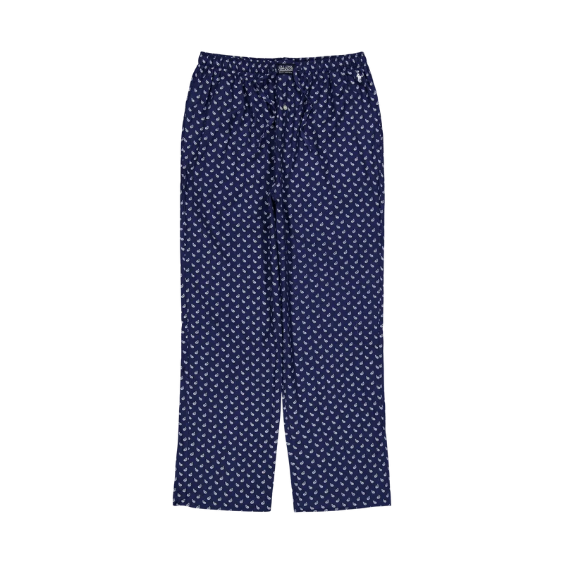 Plaid Flannel Pajama Set Navy Plaid