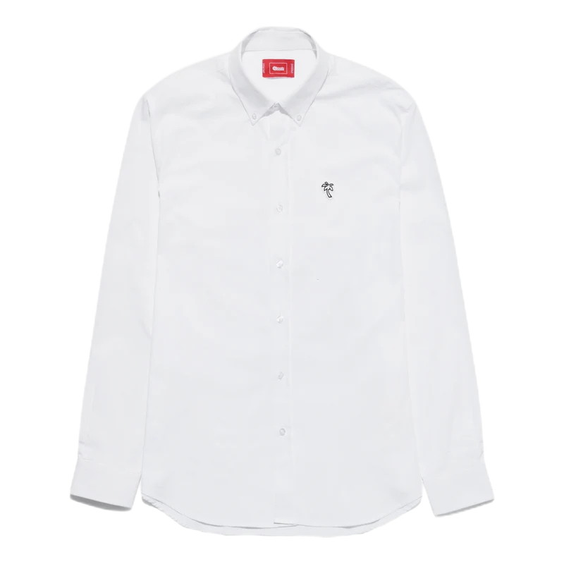 Poplin Palm Shirt White