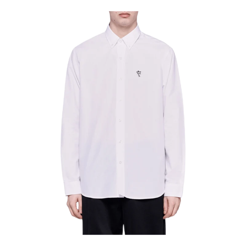 Poplin Palm Shirt White