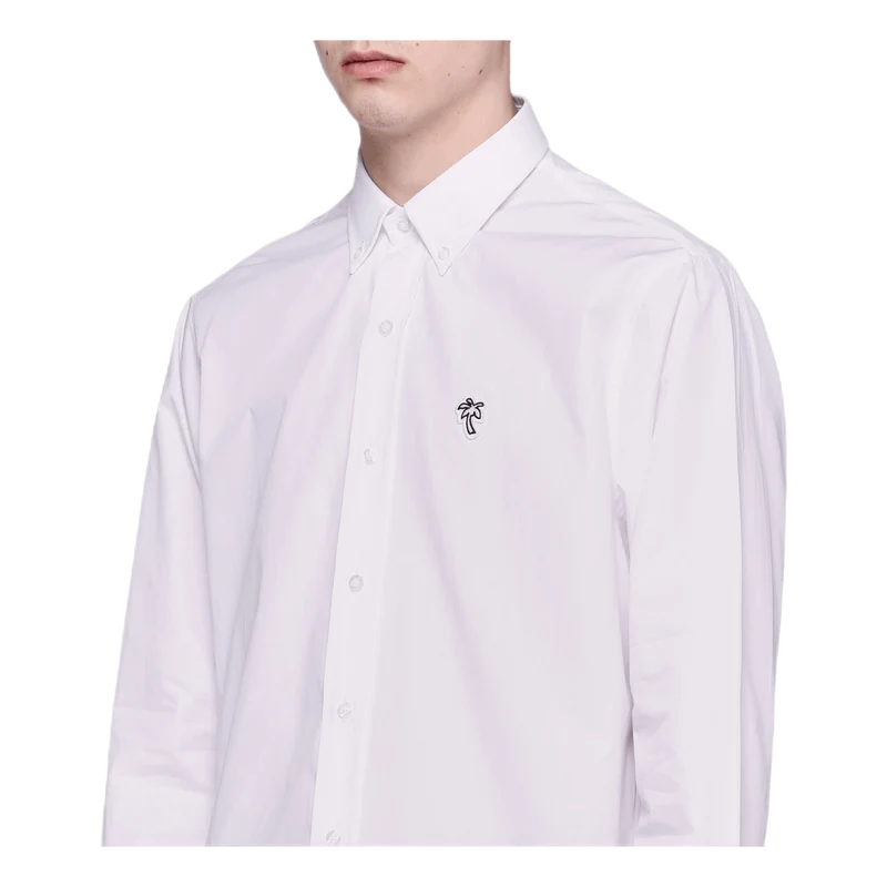 Poplin Palm Shirt White