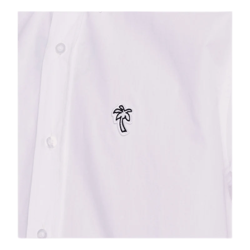 Poplin Palm Shirt White
