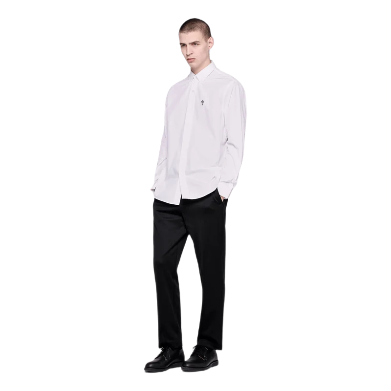 Poplin Palm Shirt White