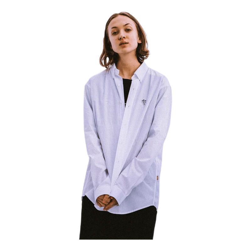 Poplin Palm Shirt White