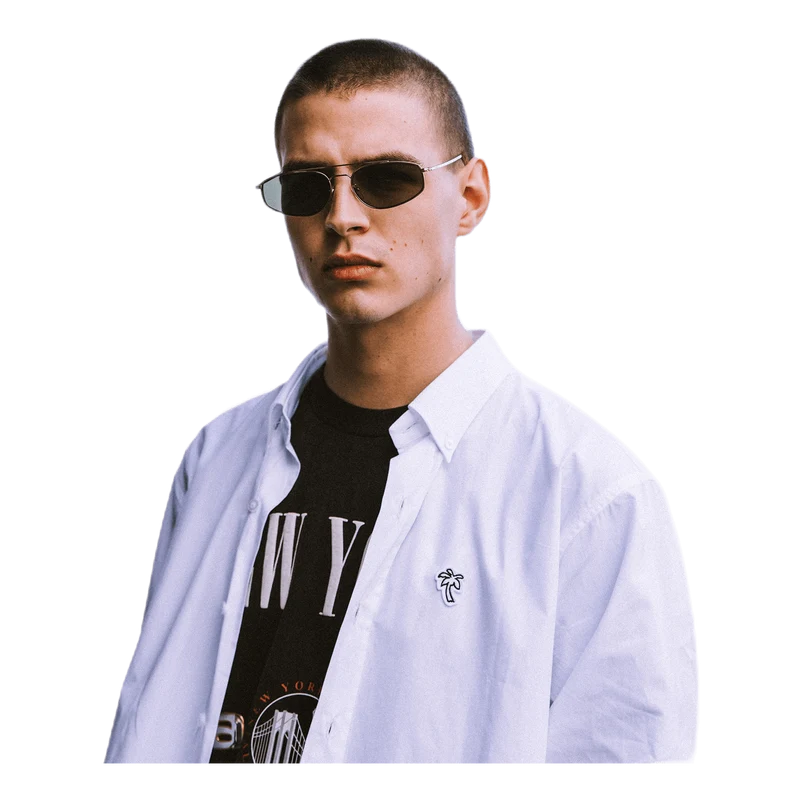 Poplin Palm Shirt White