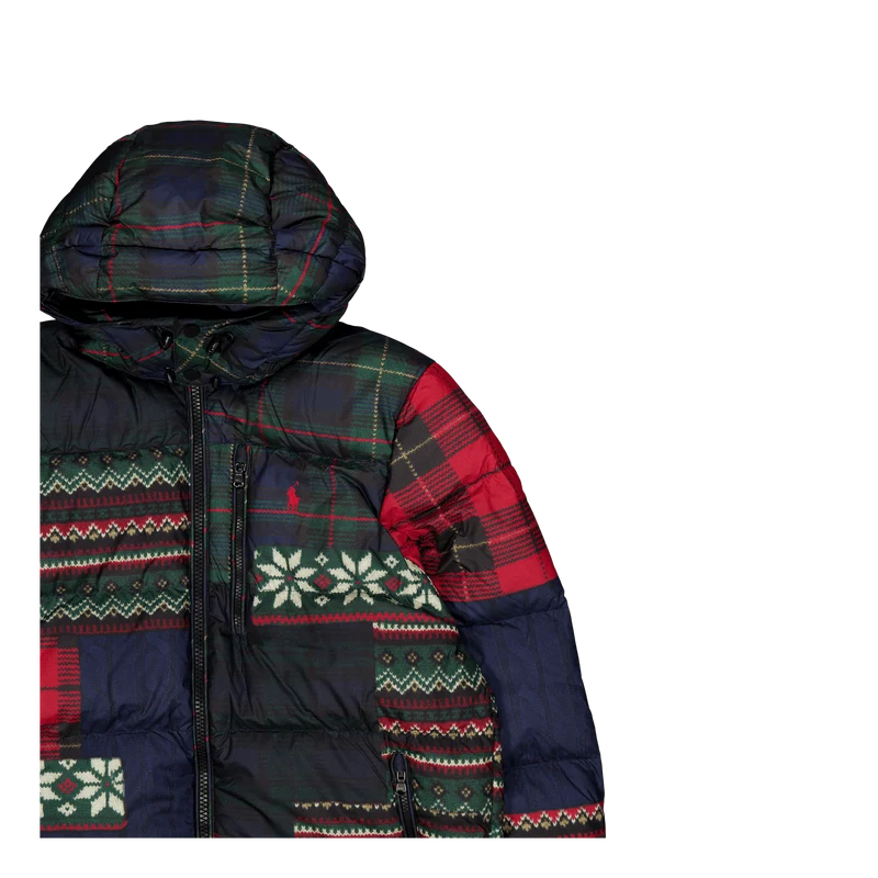 Polo Ralph Lauren Printed Water-Repellent Down Jacket Patchwork Print