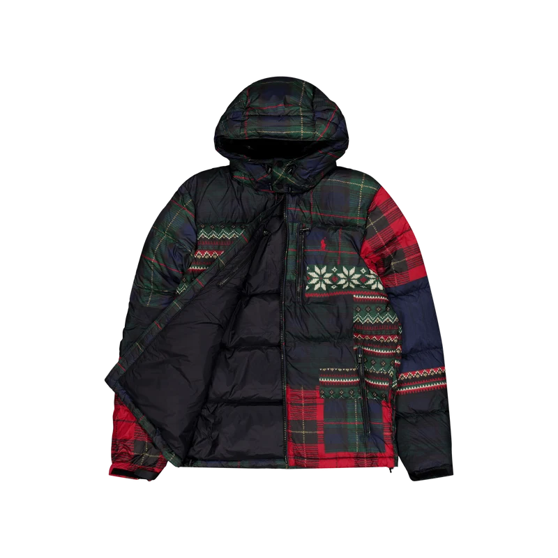 Polo Ralph Lauren Printed Water-Repellent Down Jacket Patchwork Print