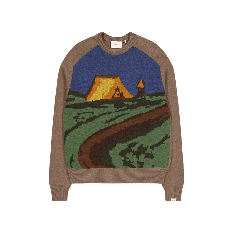 Camp Jacquard Knit Khaki