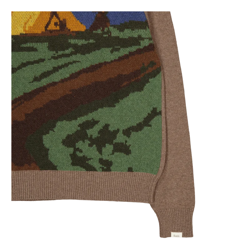 Camp Jacquard Knit Khaki