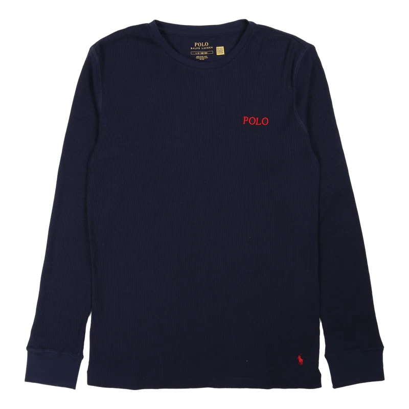 Waffle-Knit Sleep Shirt Cruise Navy