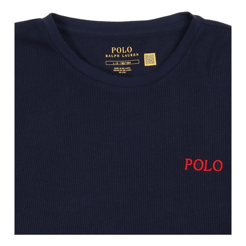 Waffle-Knit Sleep Shirt Cruise Navy