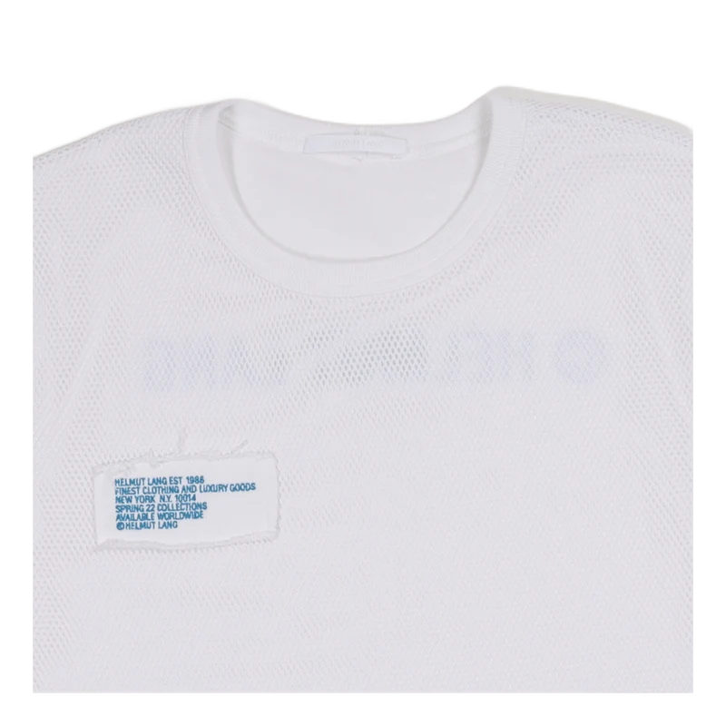 Trapunto Mesh Tee White