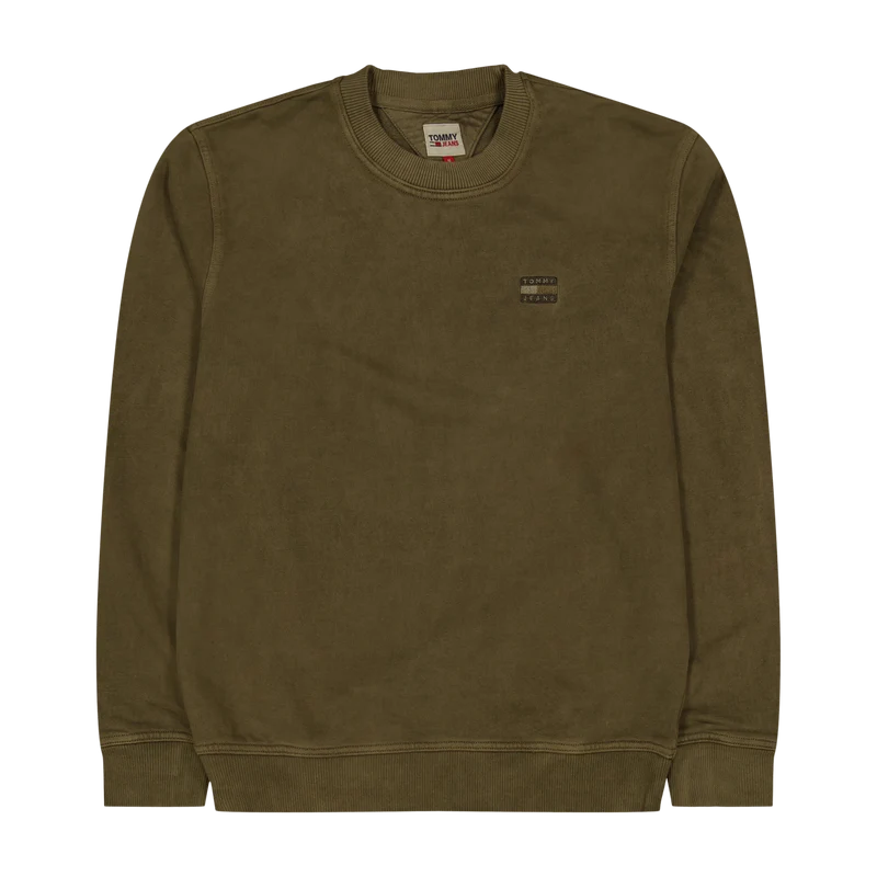 Tjm Reg Tonal Badge Cneck Drab Olive Green