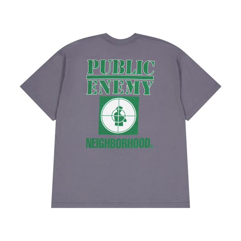 Nh X Public Enemy . Tee Ss-1 Gray