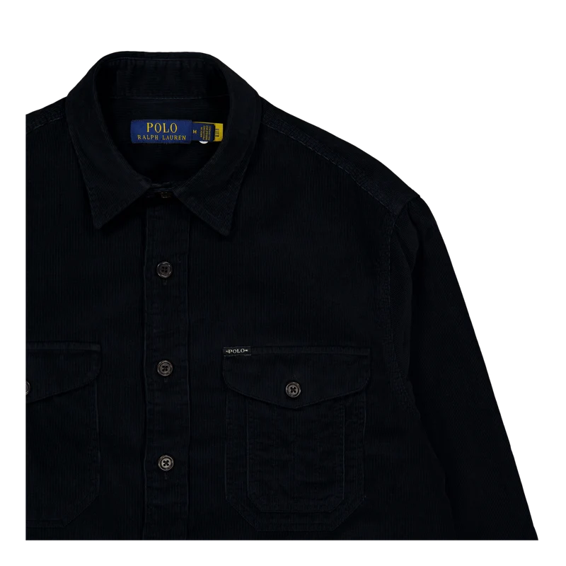 Classic Fit Corduroy Workshirt Polo Black