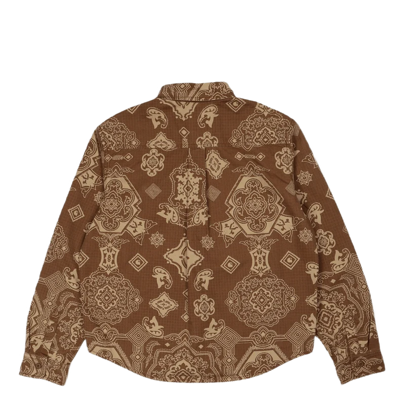 W' L/s Verse Shirt Verse Print, Hamilton Brown