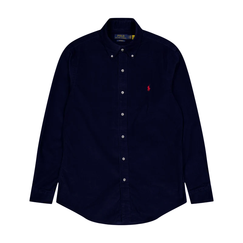 Custom Fit Corduroy Shirt Newport Navy