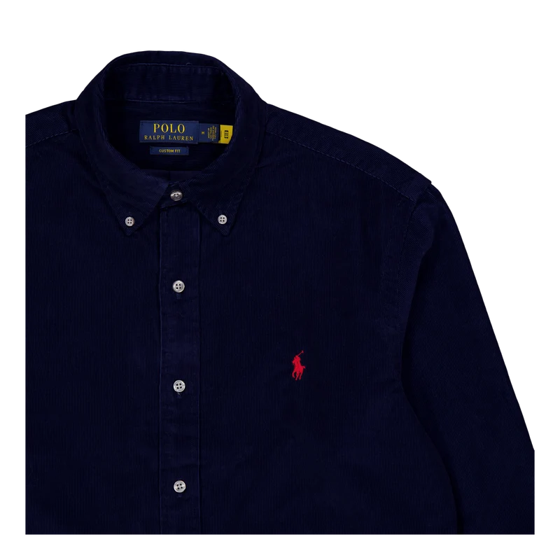 Custom Fit Corduroy Shirt Newport Navy
