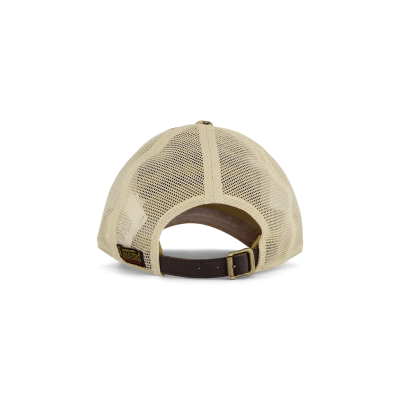 Leather-Bill Plaid Trucker Cap 6197 Red/Black Multi