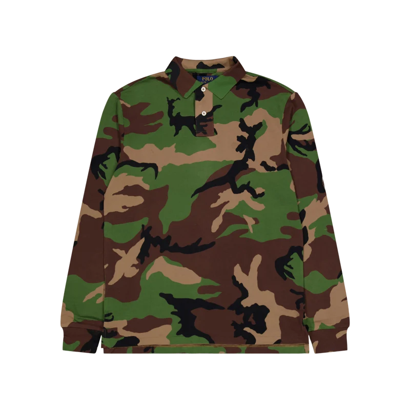 Custom Slim Fit Camo Mesh Polo Shirt Surplus Camo