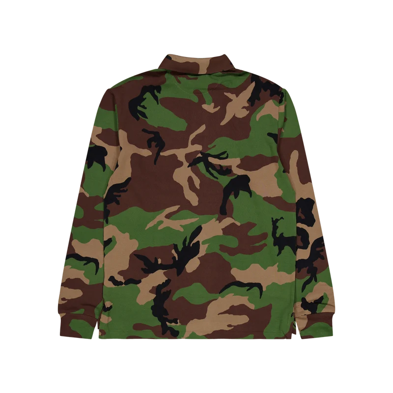 Custom Slim Fit Camo Mesh Polo Shirt Surplus Camo