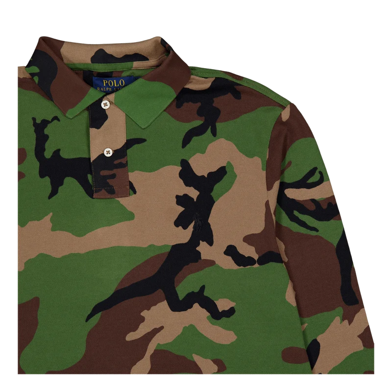 Custom Slim Fit Camo Mesh Polo Shirt Surplus Camo