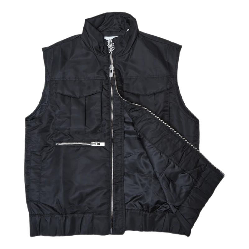 Padded Vest Faded Black