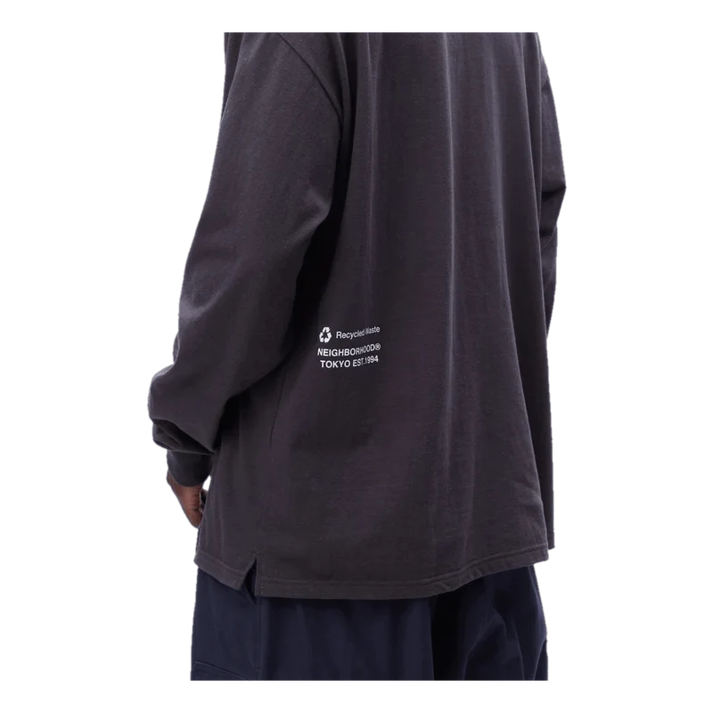 Logo Print Crewneck Ls Black