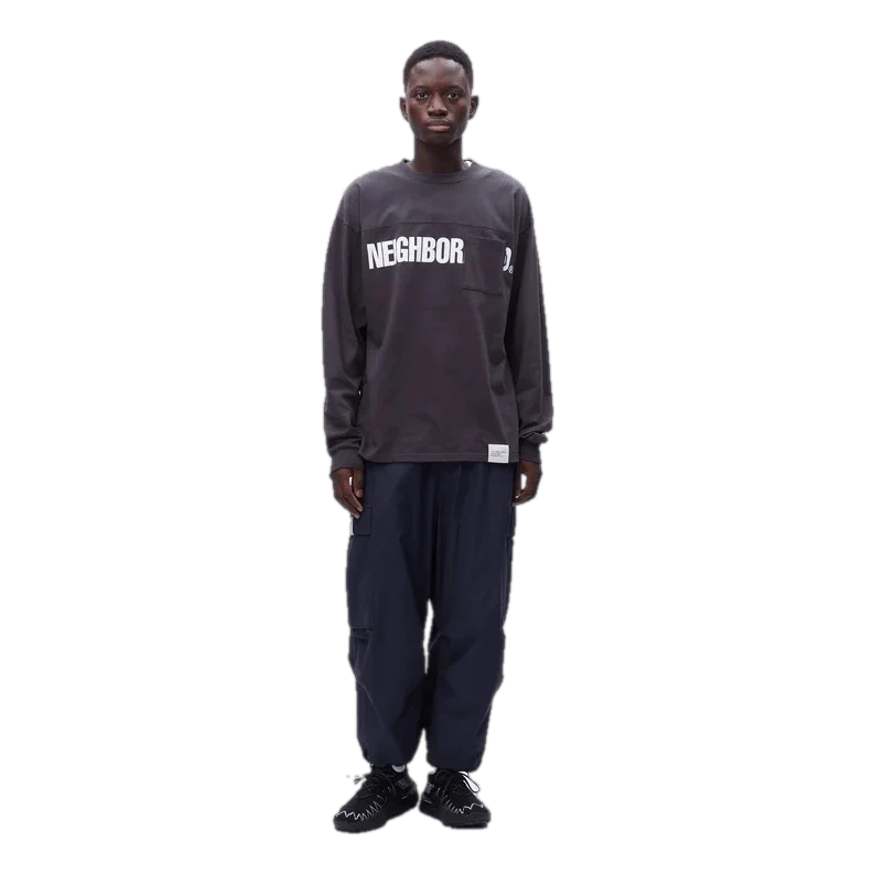 Logo Print Crewneck Ls Black