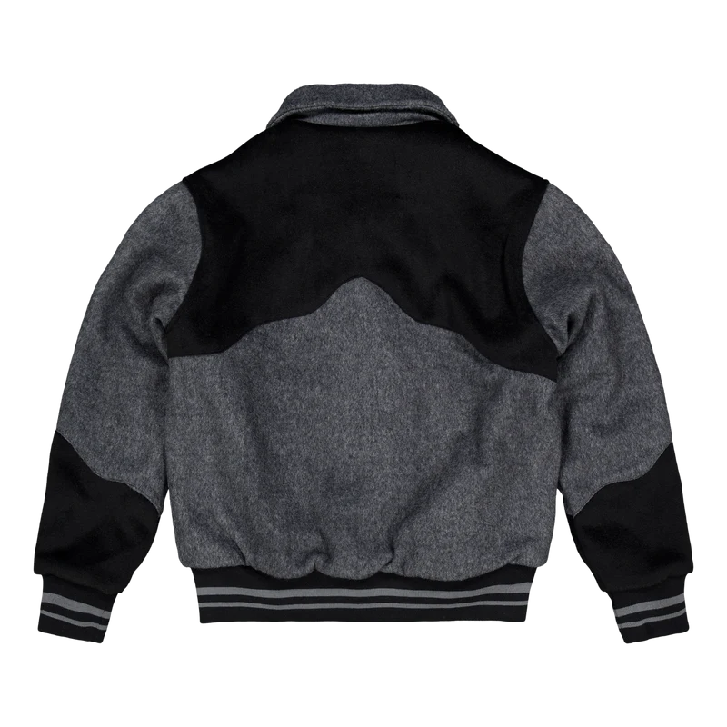 Western Varsity Jacket Grey