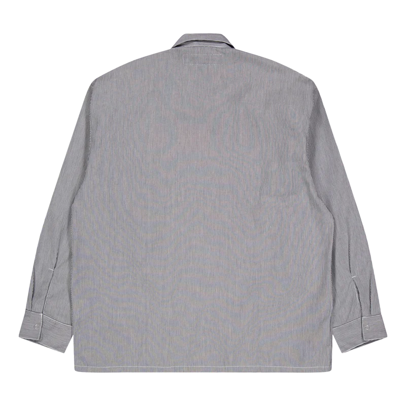 Stripe Work Shirt Ls Black