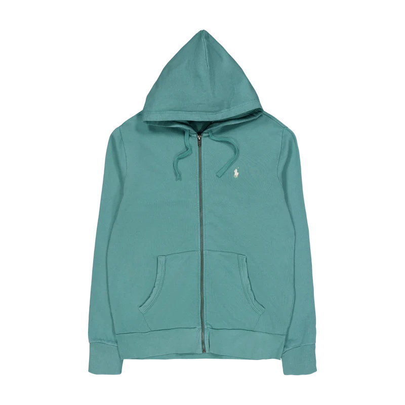 Loopback Terry Full-Zip Hoodie Fairway Green