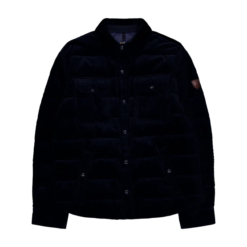 Quilted Corduroy Down Jacket Aviator Navy
