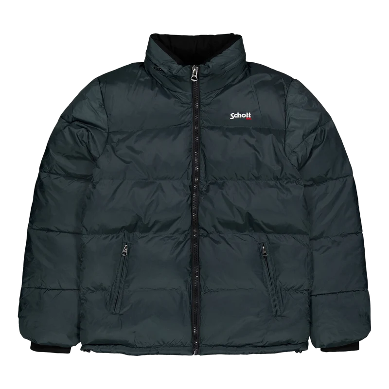 Jacket Zippe Col Haut Broderie Forest