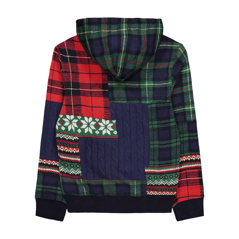 Patchwork Fleece Full-Zip Hoodie Stravenger Patchwrk