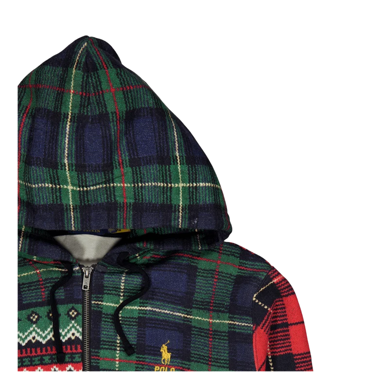 Patchwork Fleece Full-Zip Hoodie Stravenger Patchwrk