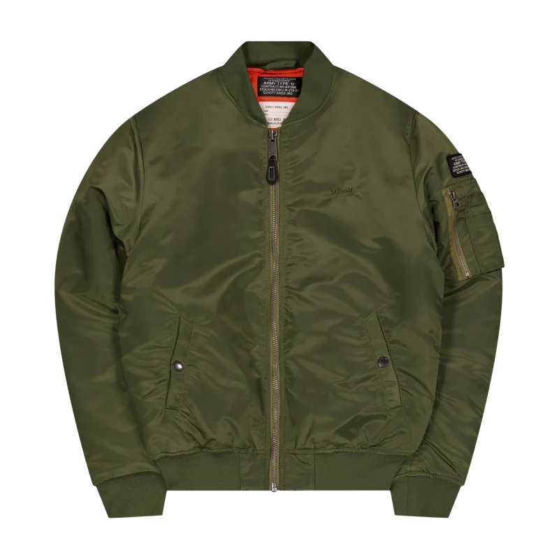 Jacket Bomber Schott Nylon Eco Army Kaki
