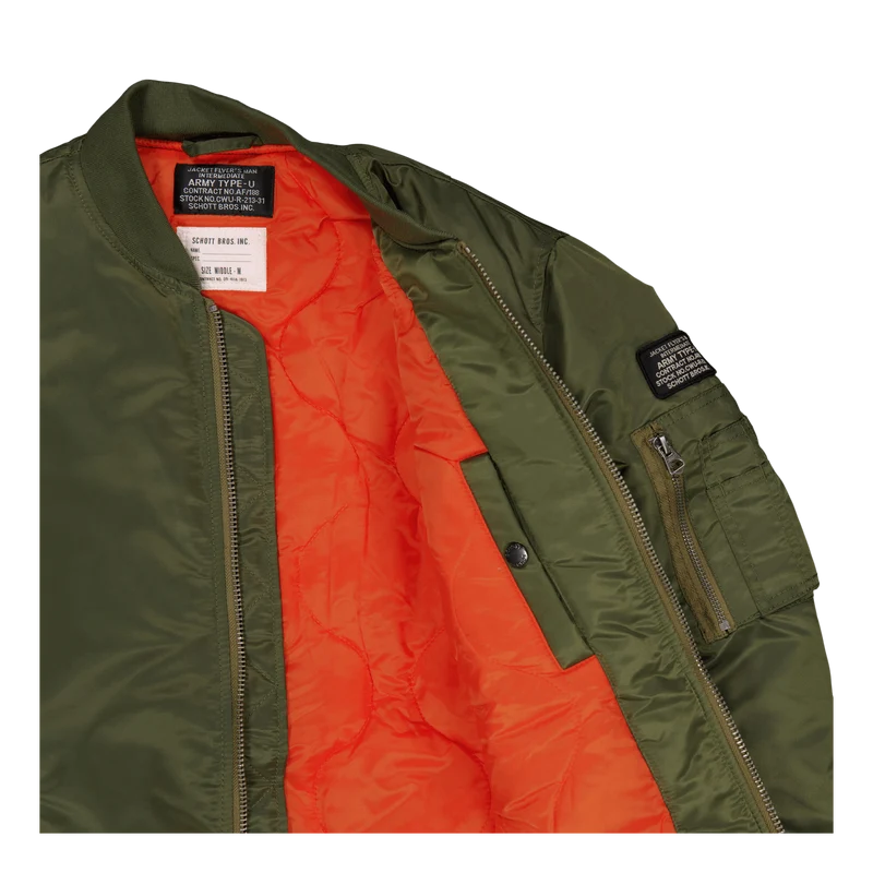 Jacket Bomber Schott Nylon Eco Army Kaki