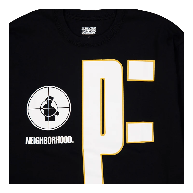 Nh X Public Enemy . Tee Ls-1 Black