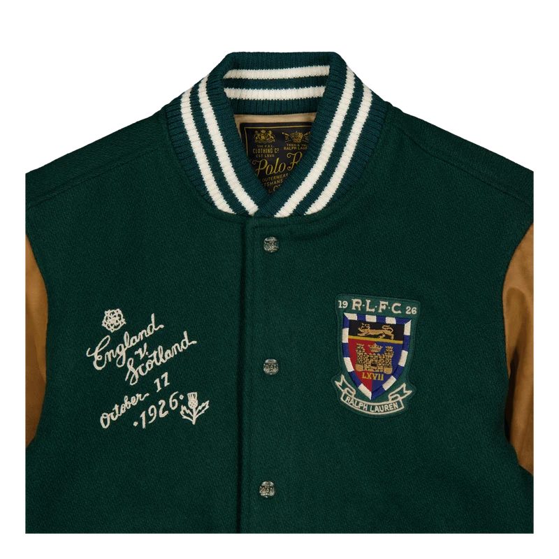Varsity-Inspired Jacket Moss Agate