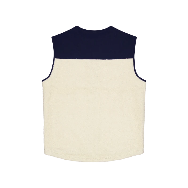 Wind-Blocking Hybrid Vest Wintercream / Newport Navy