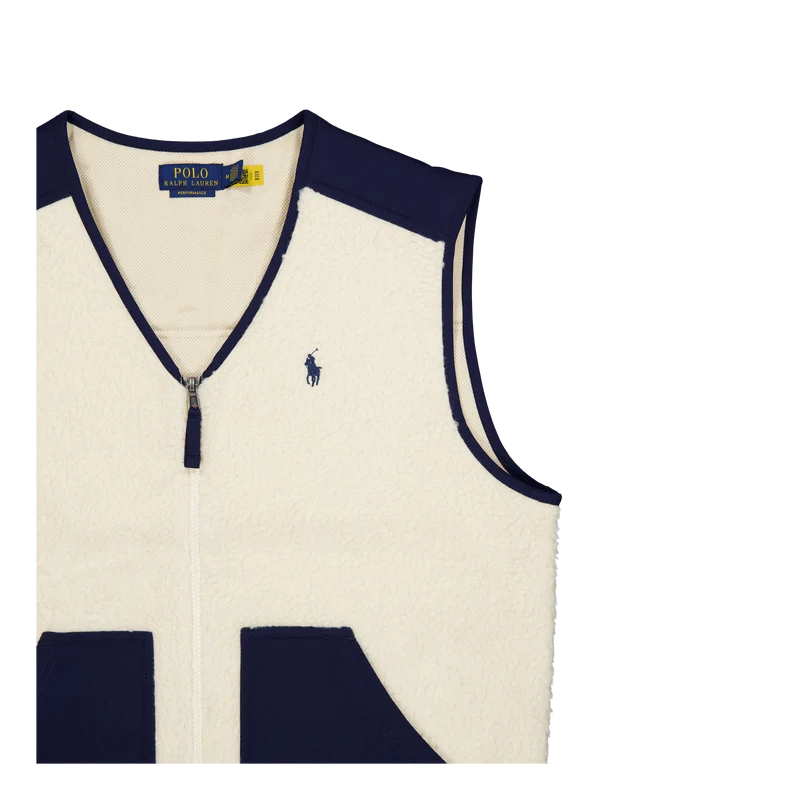 Wind-Blocking Hybrid Vest Wintercream / Newport Navy