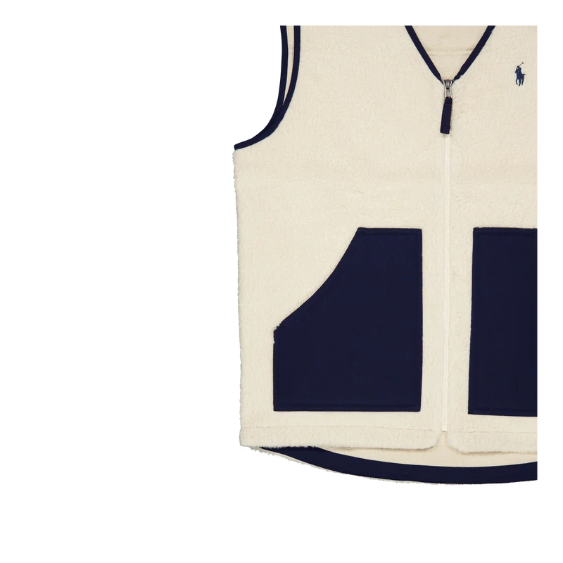 Wind-Blocking Hybrid Vest Wintercream / Newport Navy