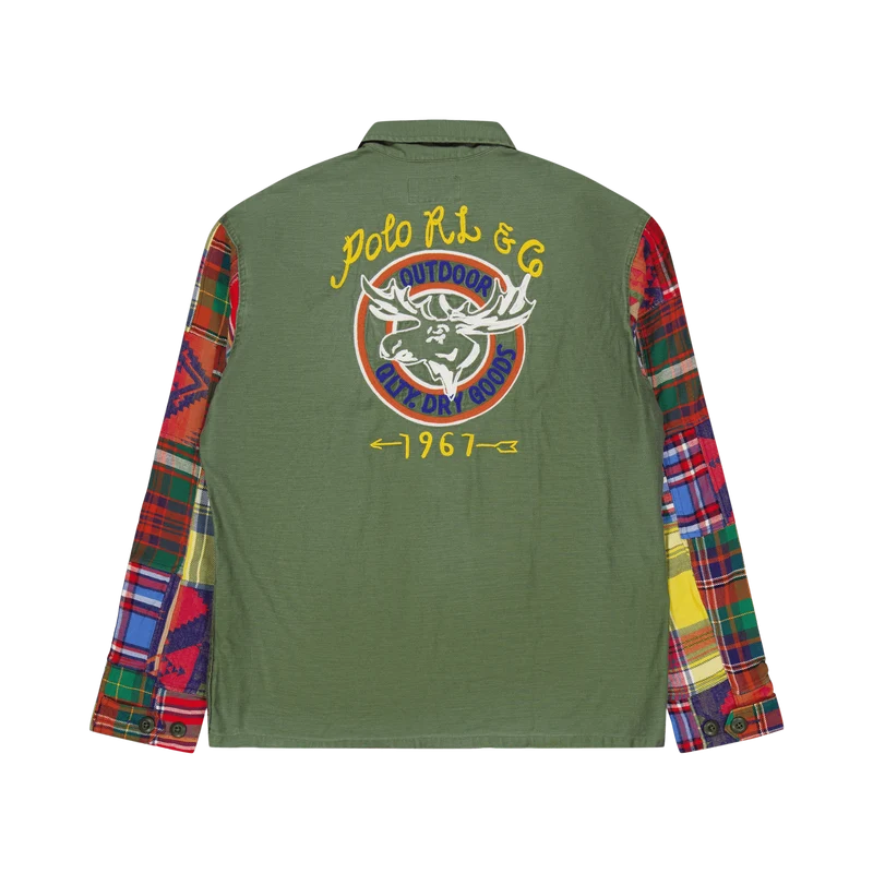 Custom Fit Contrast-Sleeve Workshirt 6201 Military Mash Up