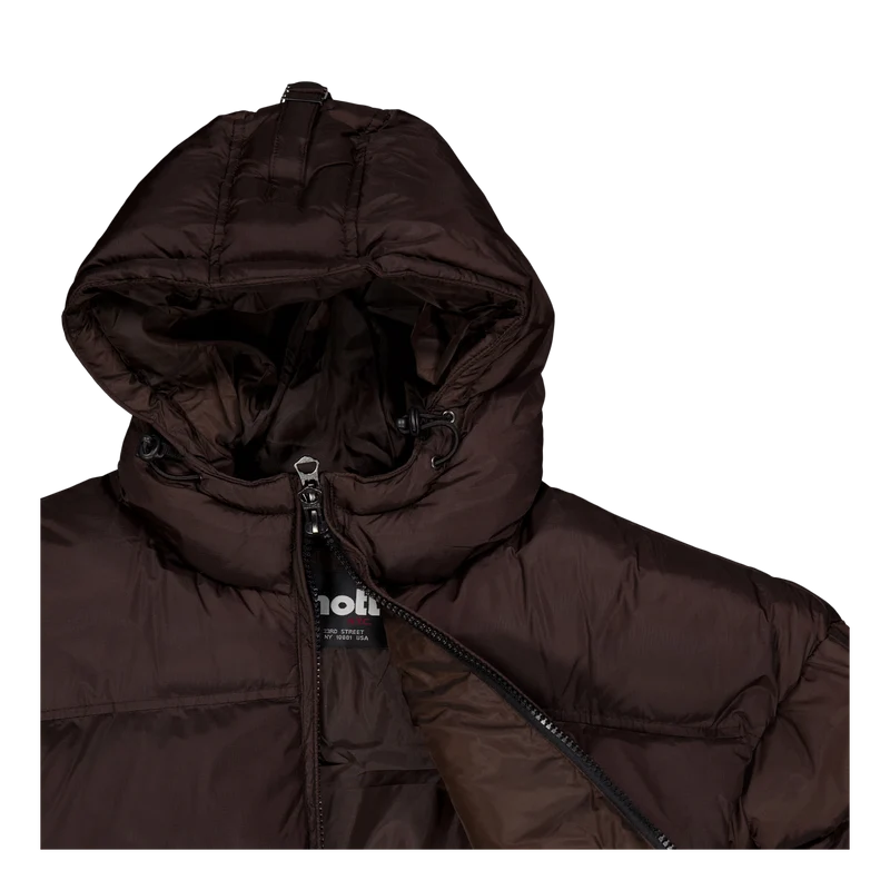 Doudoune Hood Extra Long Schot Dark Brown