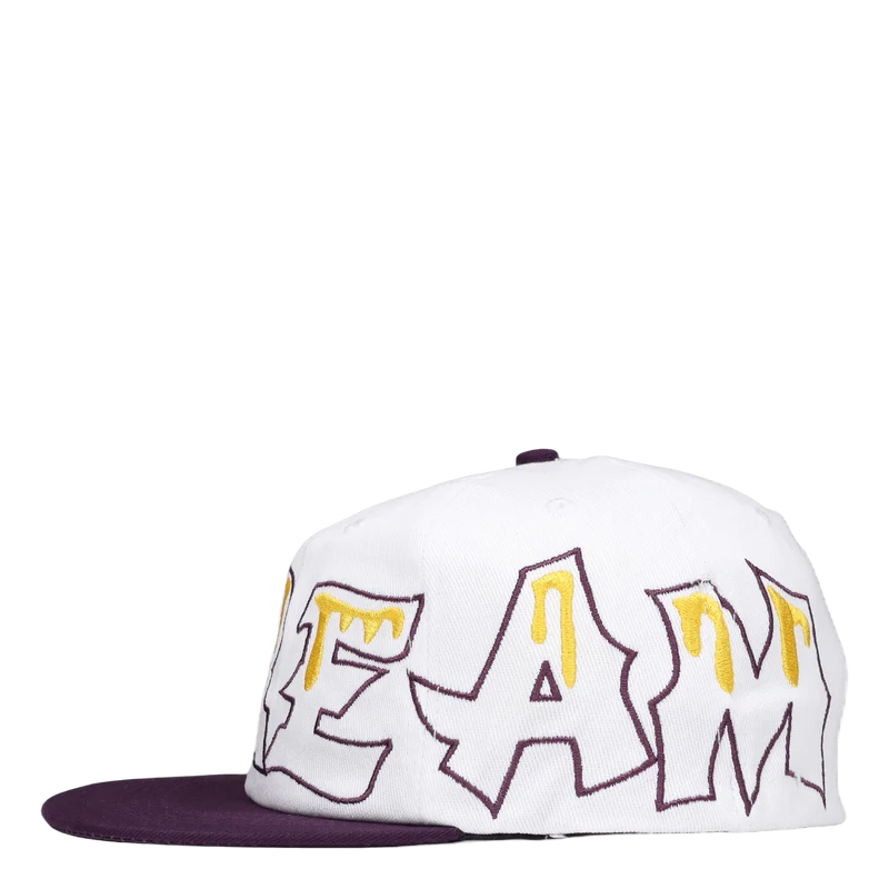 Team Eu 6 Panel Flat Peak Cap White
